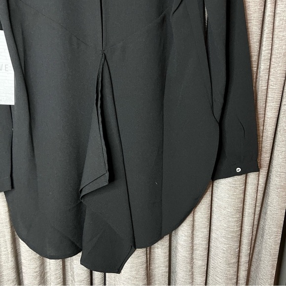 NWT Hyfve Black Long Sleeve Ruffle Back Tunic Blouse Size Medium - Picture 14 of 16